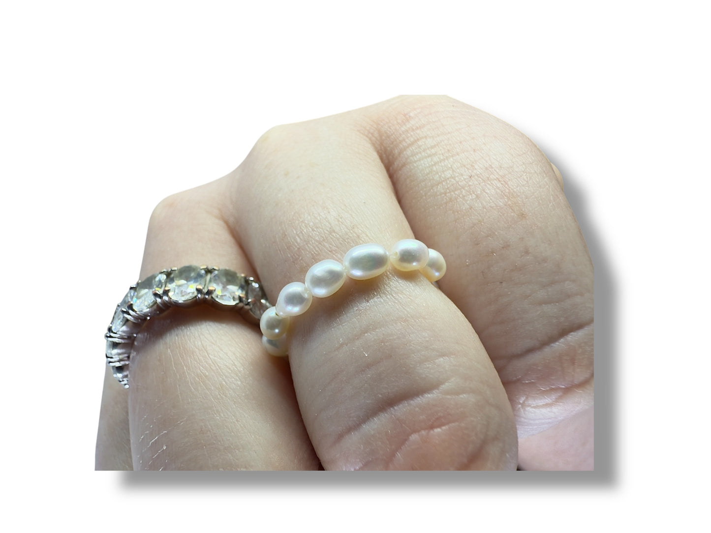 Freshwater Pearl Eternity Ring (4mm)