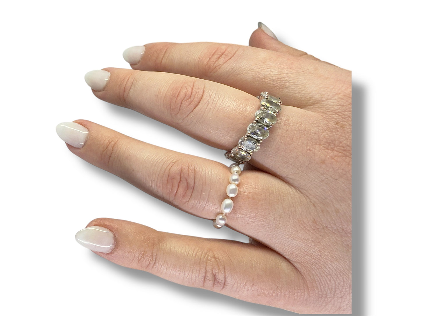 Freshwater Pearl Eternity Ring (4mm)