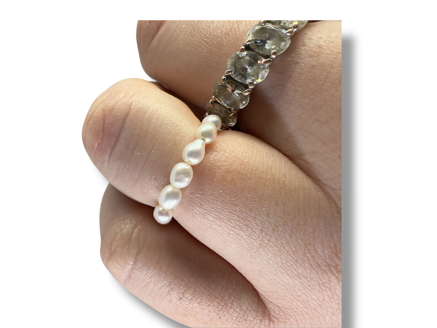 Freshwater Pearl Eternity Ring (4mm)